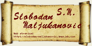 Slobodan Maljukanović vizit kartica